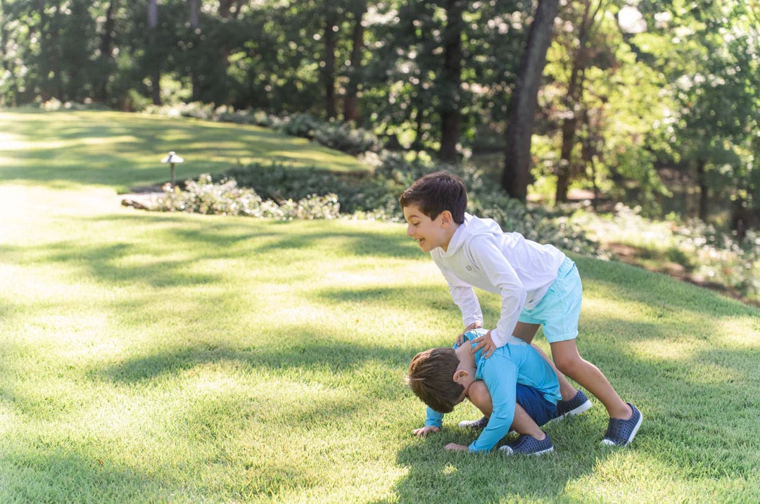 Boys Outrigger Performance Short- Aruba Blue