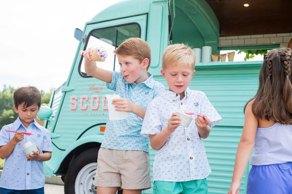 Boys Outrigger Performance Short- Ancient Scroll