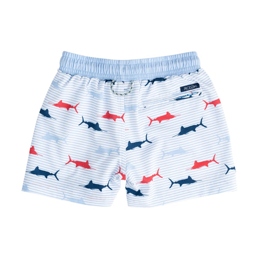 Boys' Boogie Board Swim Trunk-Windsurfer Fish Print
