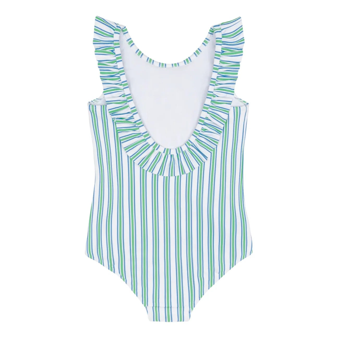 Girls Tamarin Stripe Ruffle Collar One Piece