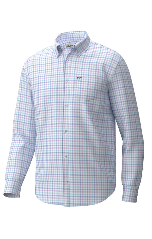 Youth Hadley Luxe Lite Long Sleeve Button Down Easter Gingham