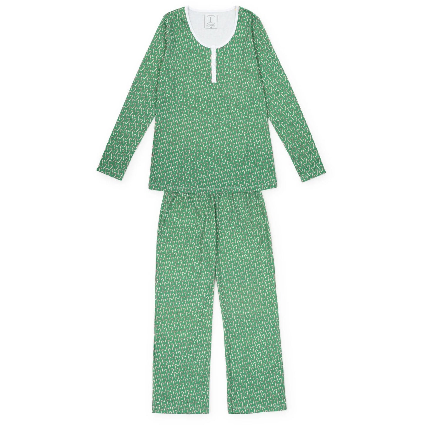 Calli Women's Longsleeve Pajama Pant Set- Candy Cane Lane
