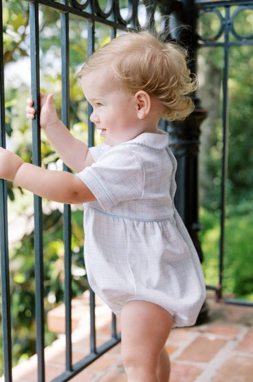 Baby Bea Bubble- Cornflower Check