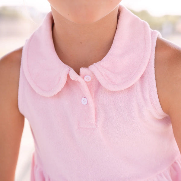 Girls Pink French Terry Tennis Dress