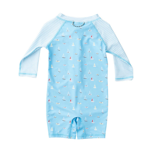Lil Reef Baby Rashguard Swimsuit- Baltic Sea Boats In The Bay