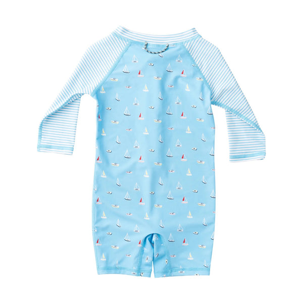 Lil Reef Baby Rashguard Swimsuit- Baltic Sea Boats In The Bay