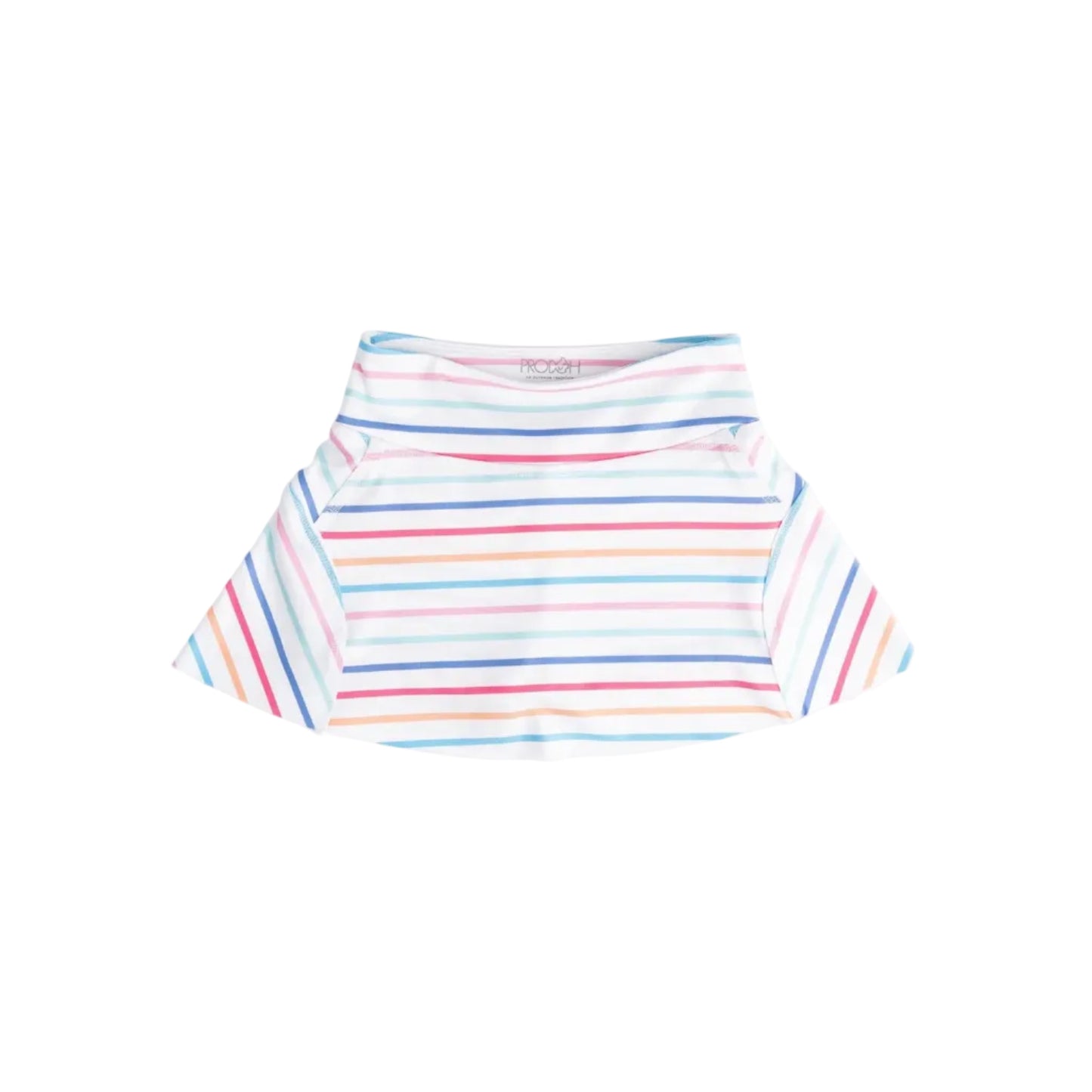 Girls' Tennis Twirl Skort with Built-In Compression Shorts-Sun Kissed Stripe