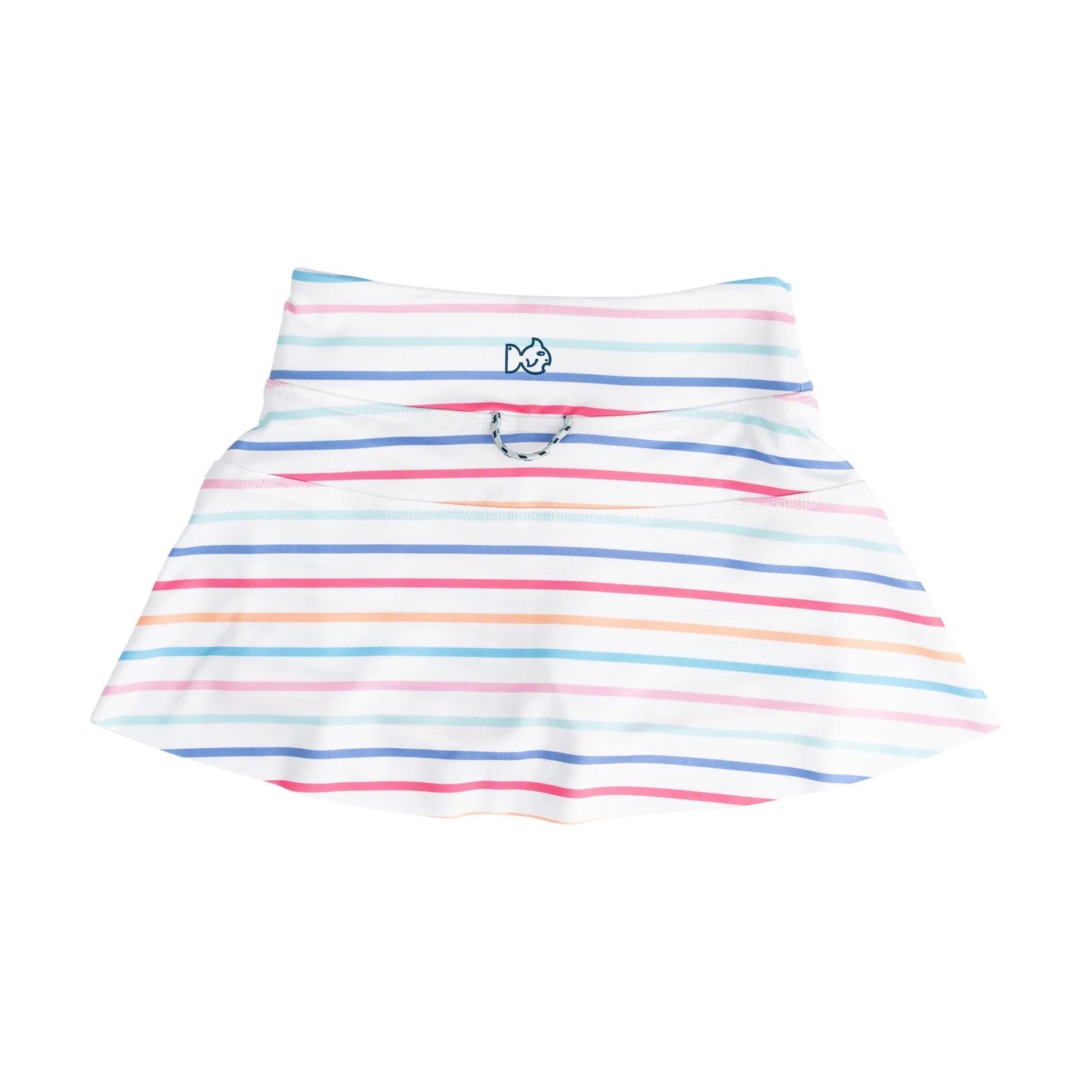 Girls' Tennis Twirl Skort with Built-In Compression Shorts-Sun Kissed Stripe