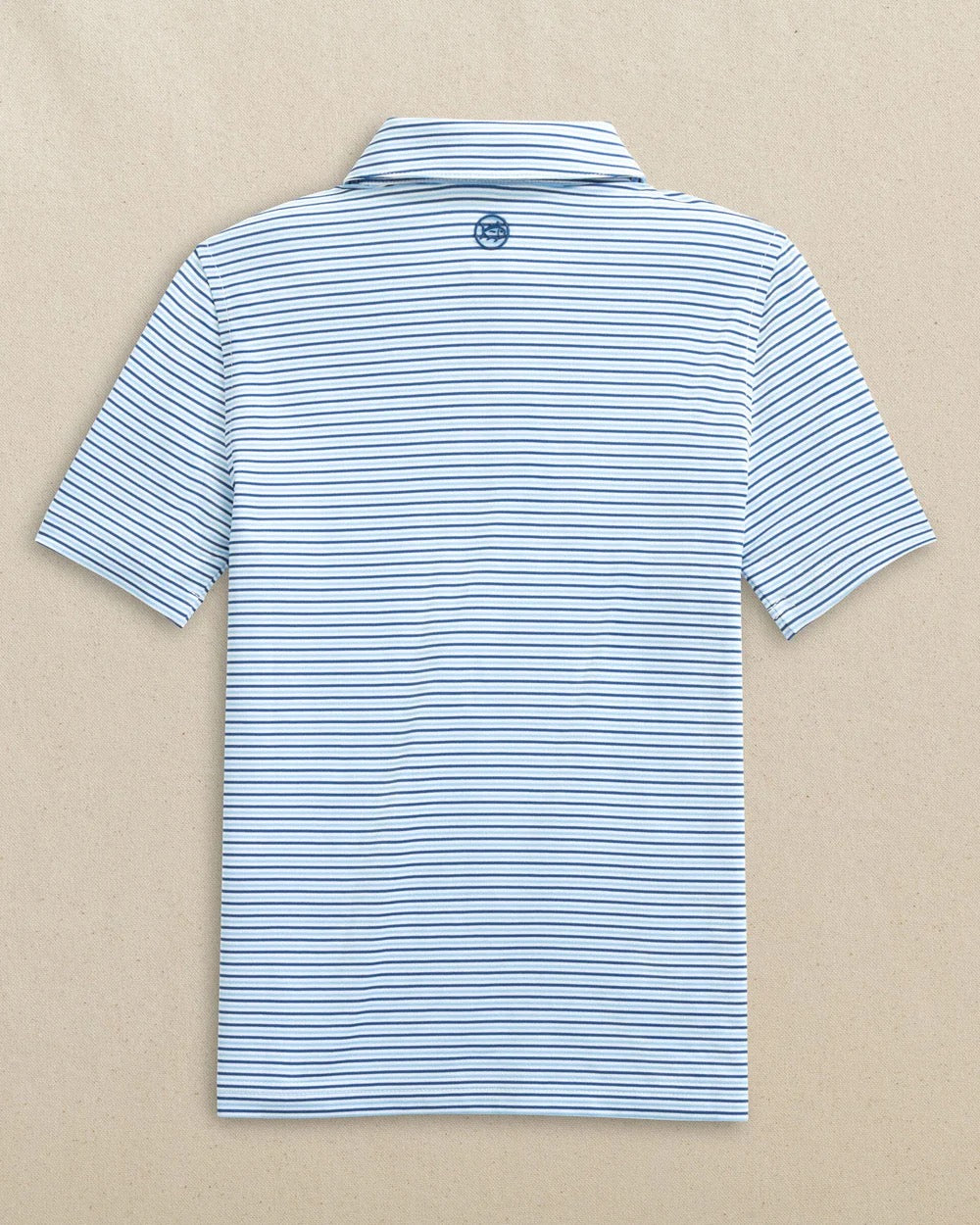 Boys Driver Micro-Stripe Performance Polo, Ocean Channel