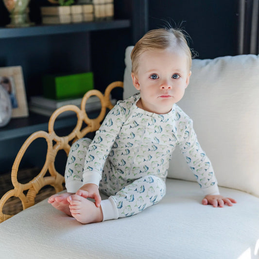 Parker Boys' Zipper Pajama- Jumping Trout