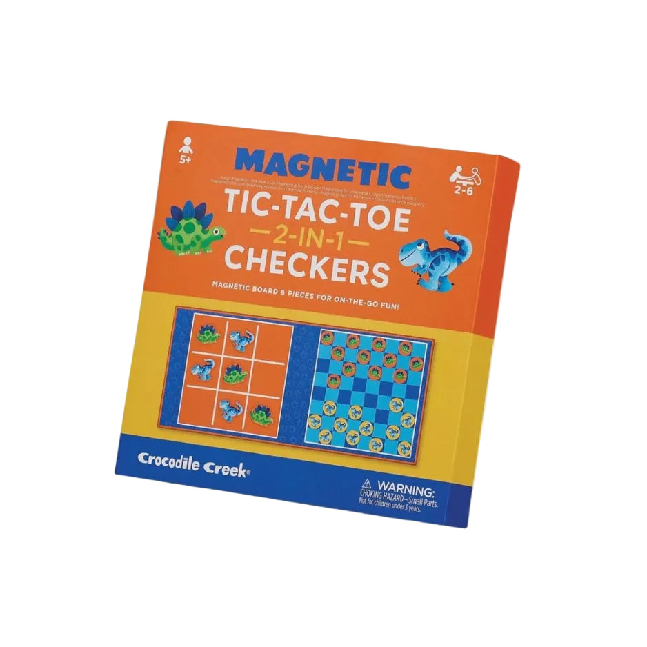 Magnetic Game - Tic Tac Toe & Checkers Dino