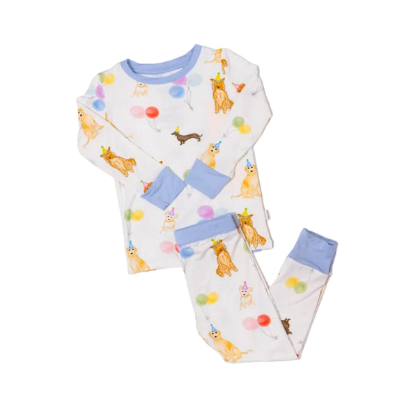Dog Party 2 Piece Pajama, Blue