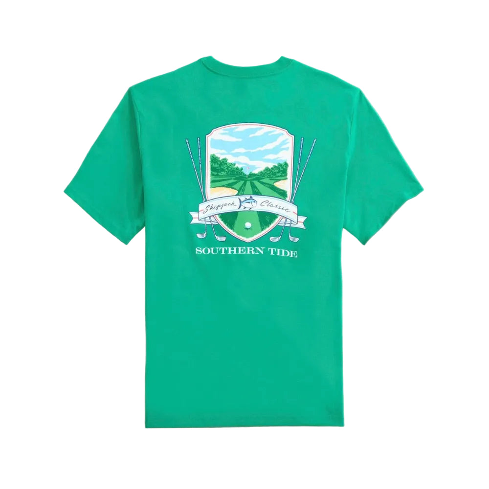 Skipjack Classic Badge Short Sleeve T-Shirt, Emerald