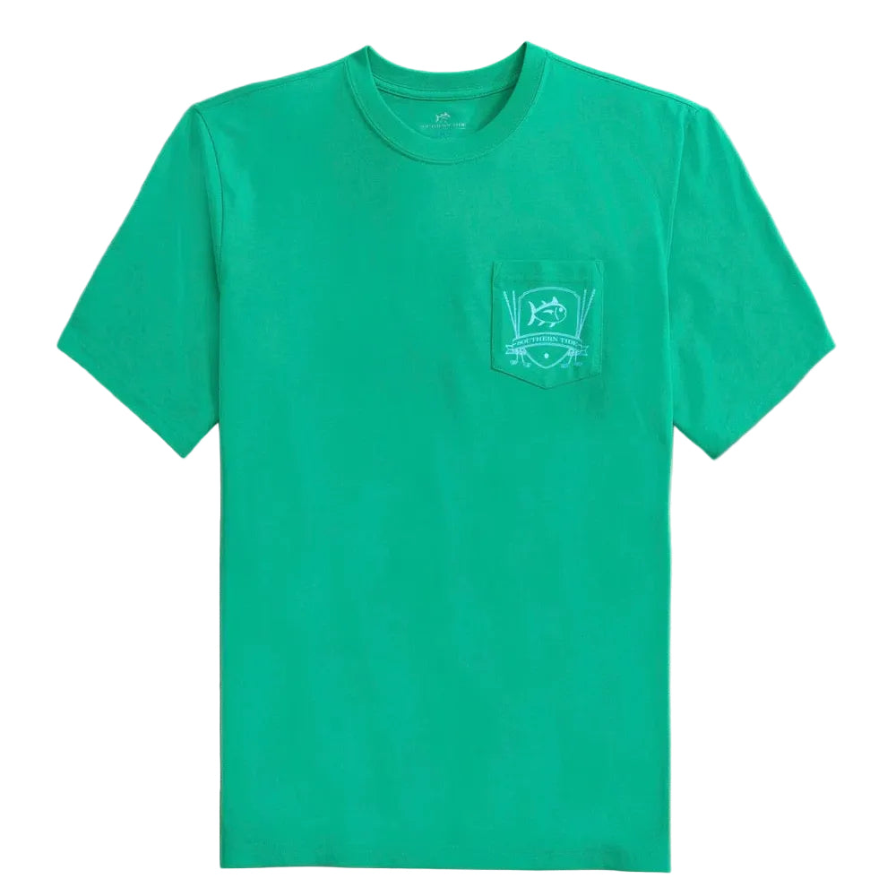 Skipjack Classic Badge Short Sleeve T-Shirt, Emerald