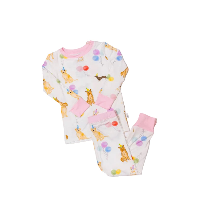 Dog Party 2 Piece Pajama, Pink