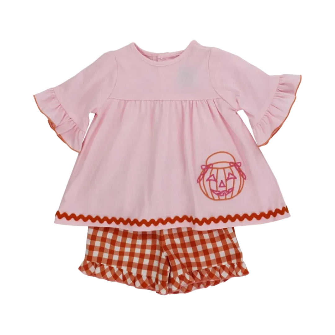 Jack-O-Lantern Girls Short Set