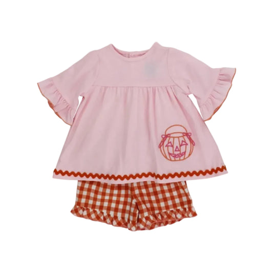 Jack-O-Lantern Girls Short Set