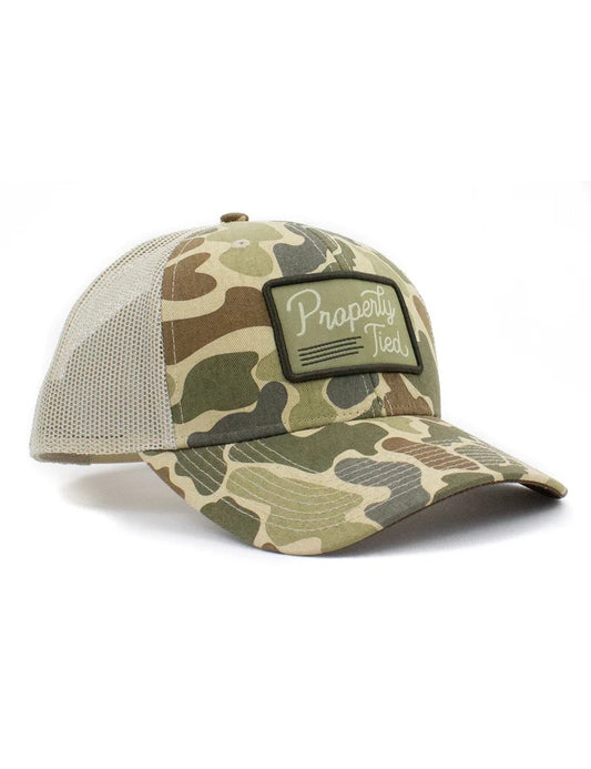 Boys Sportsman Trucker Hat Vintage Camo