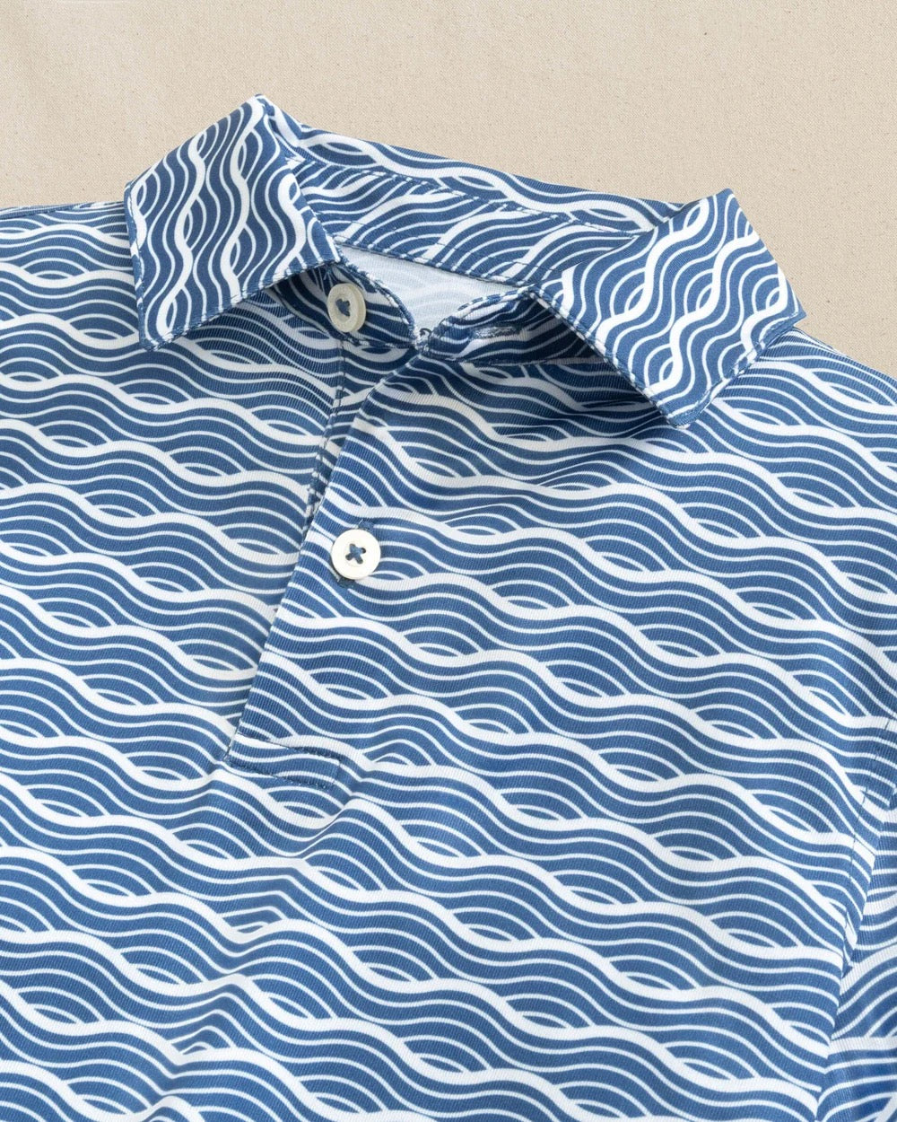 Youth Short Sleeve Driver Ocean Echo Performance Polo, Nautical Blue