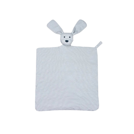 Dusty Blue Mini Stripe Dog Lovey Blanket