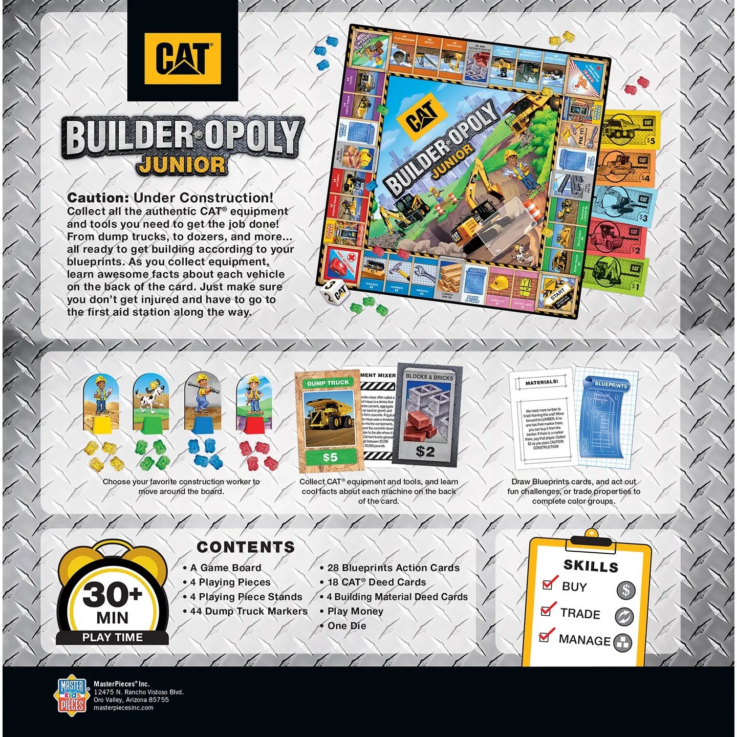 CAT- Builder Opoly Junior Board Game