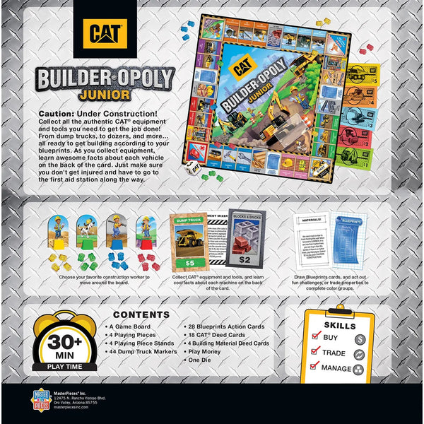 CAT- Builder Opoly Junior Board Game