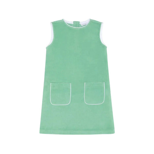 Girls Gustavia Green French Terry Dress