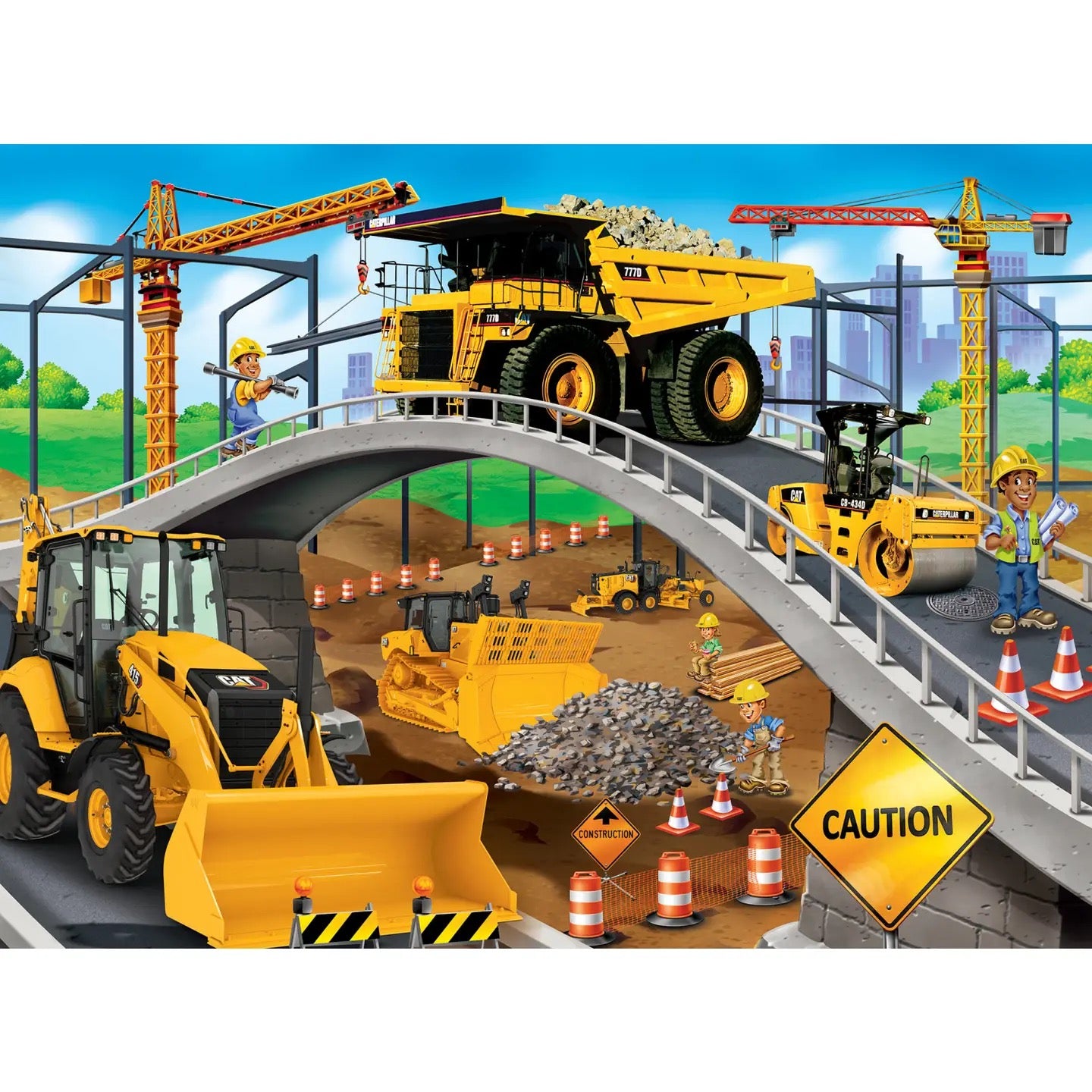 CAT- Under the Bridge 60 Piece Kids Puzzle