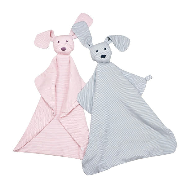 Dusty Blue Mini Stripe Dog Lovey Blanket