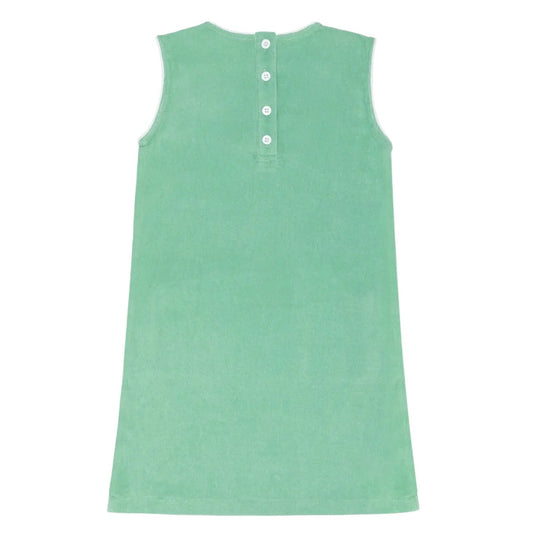 Girls Gustavia Green French Terry Dress