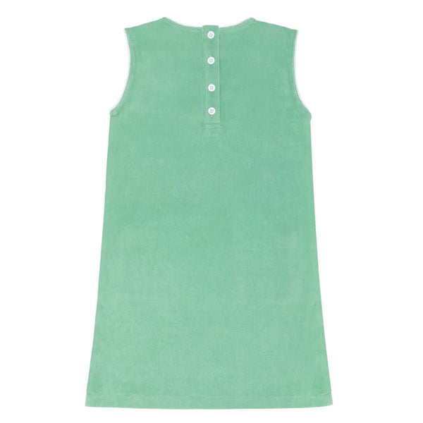 Girls Gustavia Green French Terry Dress