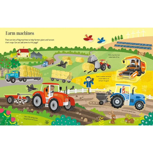 First Sticker Book Farm: Usborne