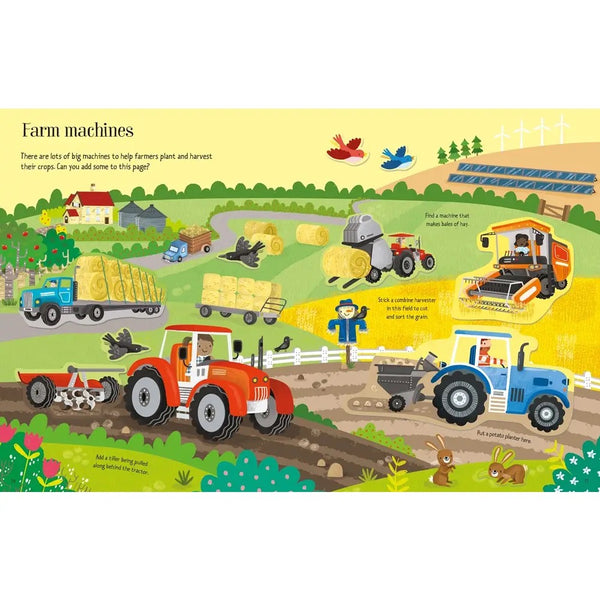 First Sticker Book Farm: Usborne