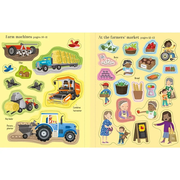 First Sticker Book Farm: Usborne