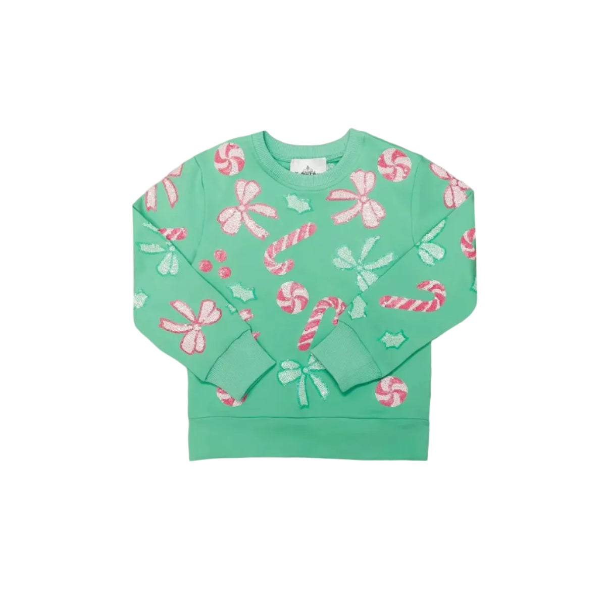 Kids' Candy Cane Cutie Sequin Sweatshirt