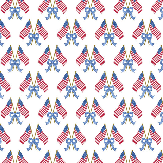 Emery Girls' Short Set- Stars, Stripes, and Bows