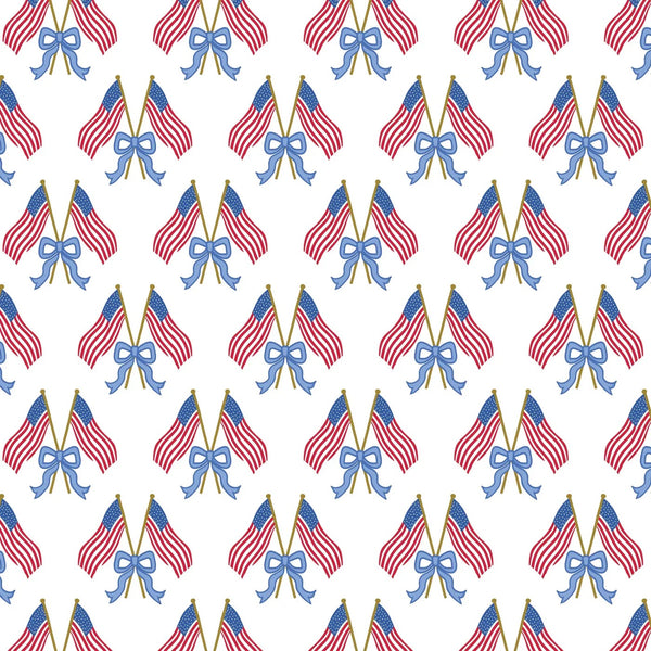 Emery Girls' Short Set- Stars, Stripes, and Bows