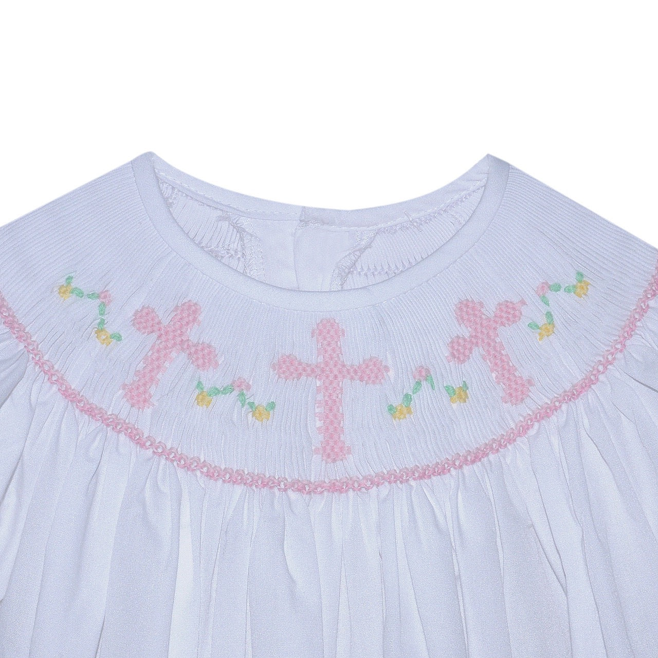White Savannah Bishop Dress - Cross