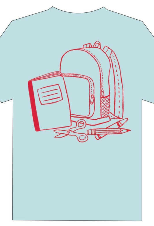 B2S 26 SS Light Blue Backpack T-Shirt