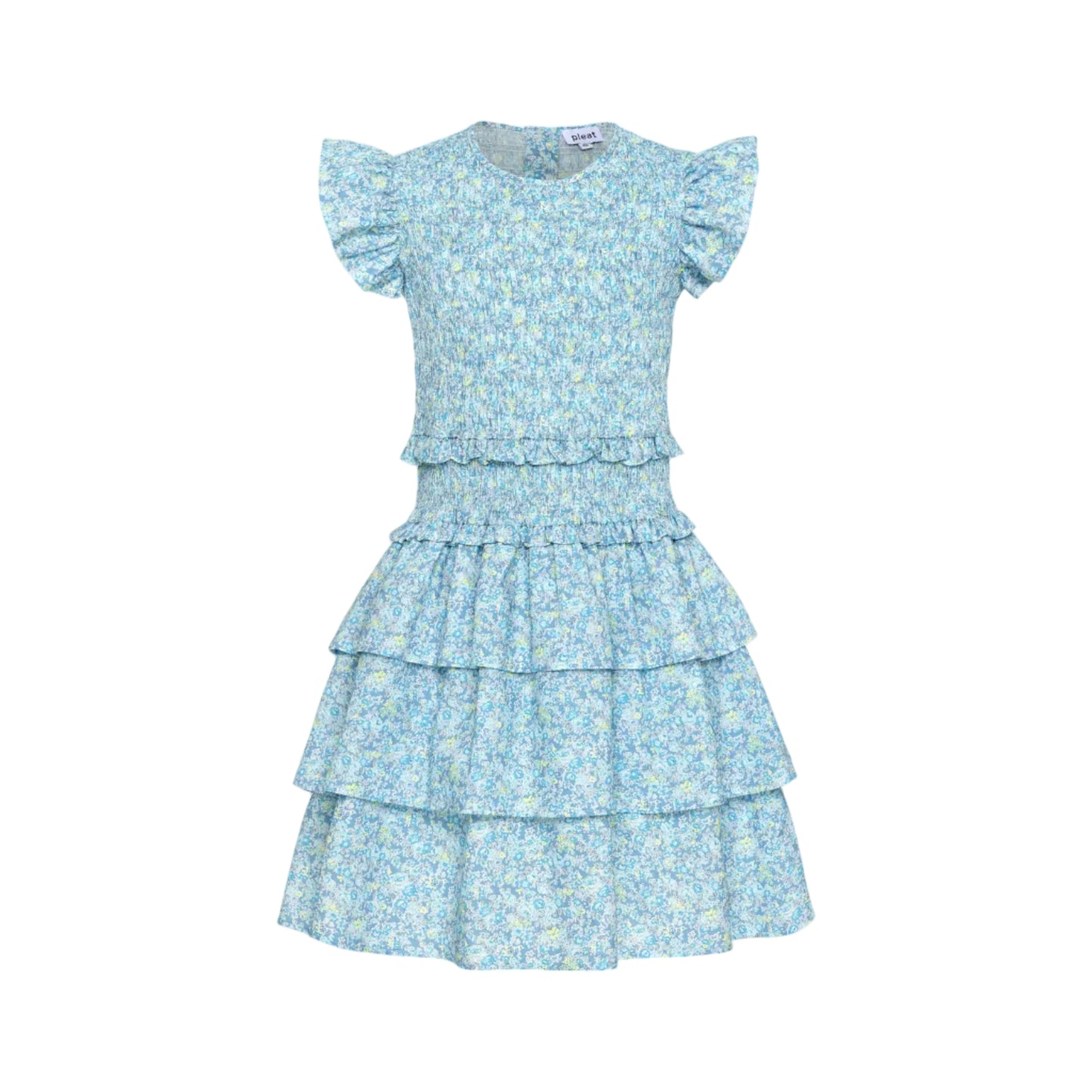Claire Dress Aqua Floral - Aqua Floral