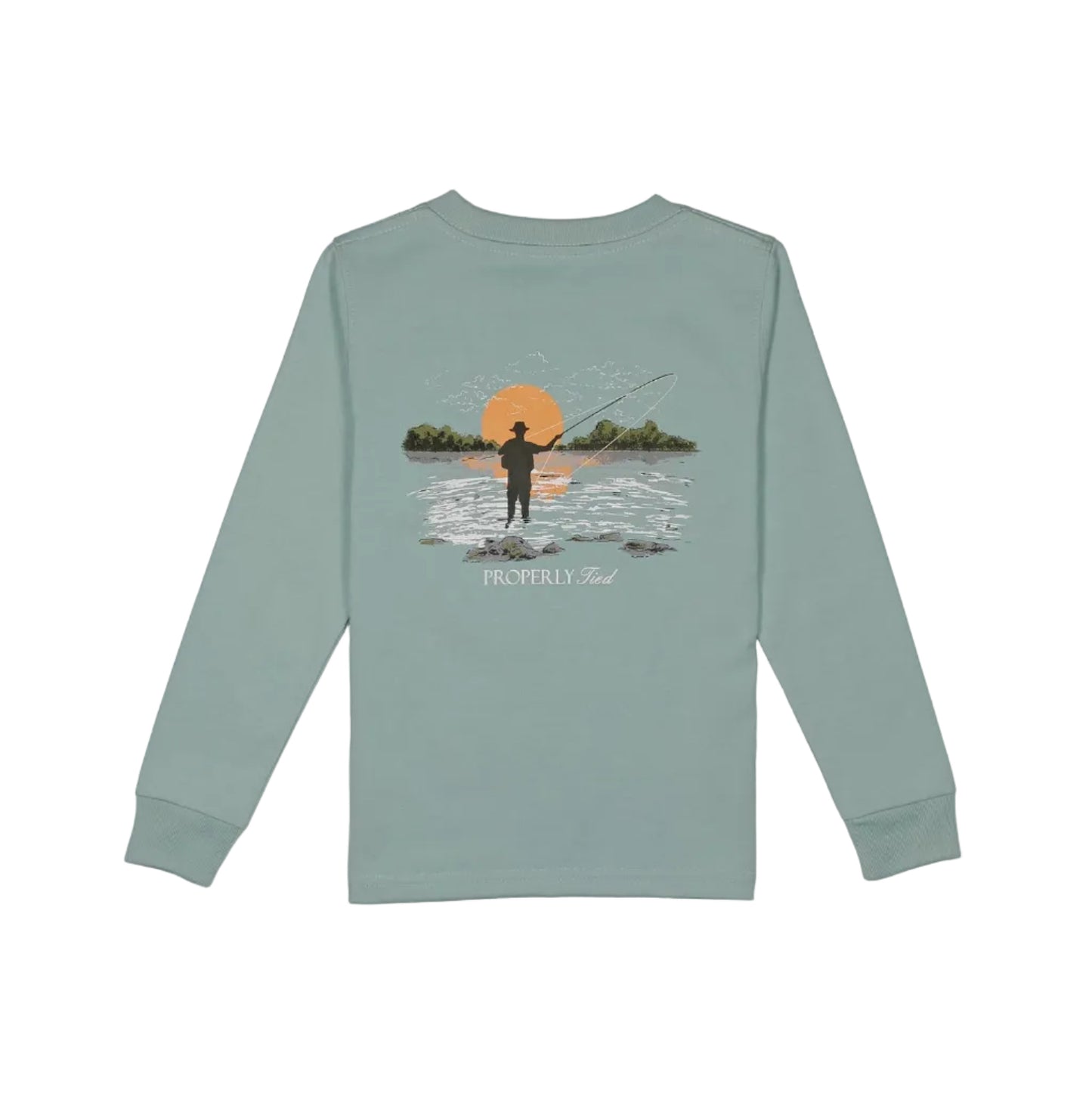 Boys Fly Fishing LS Marine Mist