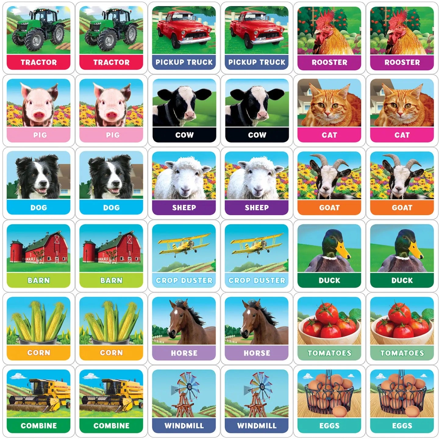 Old Macdonald's Farm Matching Game