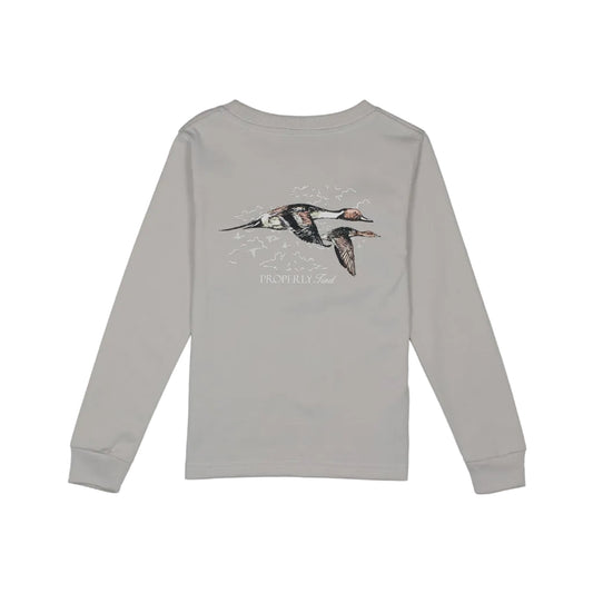 Boys Pintails LS Ice Grey