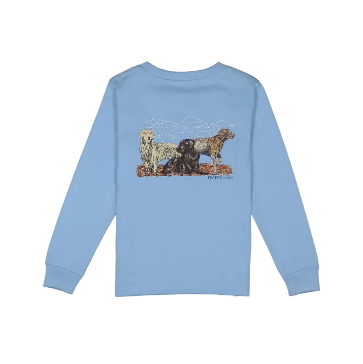 Boys Hunting Dogs LS Light Blue