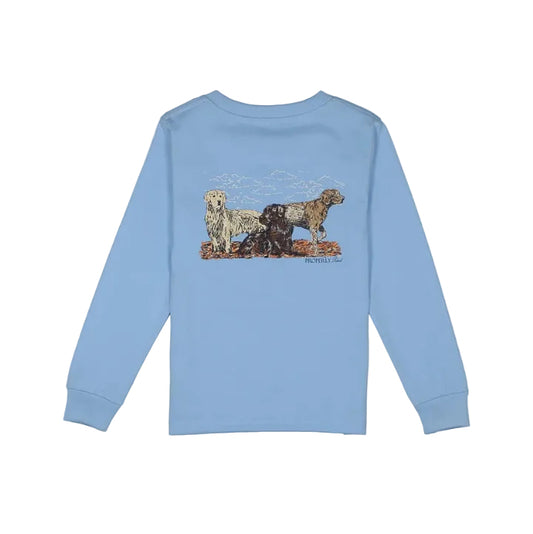 Boys Hunting Dogs LS Light Blue