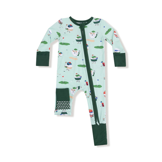 Golf Pros - Green  - 2 Way Zipper Romper