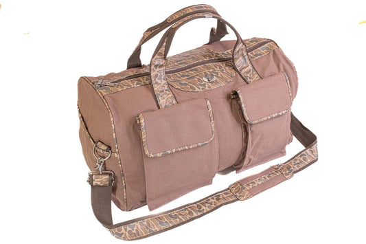 Buck Brown Waxed Canvas Old School Camo Weekender Bag