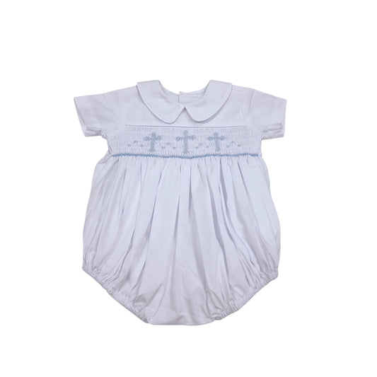 White Thomas Boy Bubble - Cross