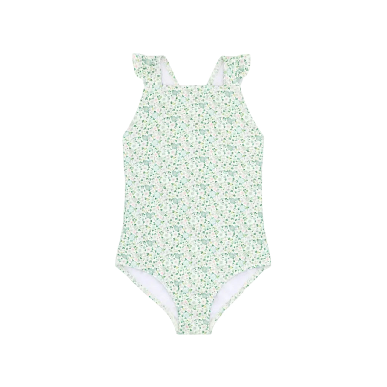Girls Sea Marsh Floral Crossover One Piece