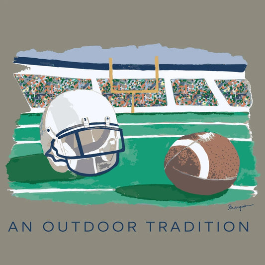 Boy's Pro Performance Short Sleeve T-shirt in Sage Green with Football Art